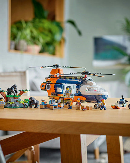 LEGO® City Jungle Explorer Helicopter at Base Camp 60437