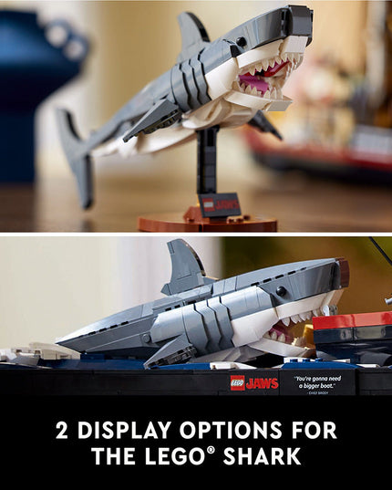 LEGO® Ideas Jaws Set for Adults with Model Shark & Boat 21350