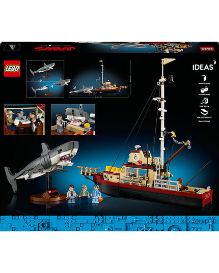 LEGO® Ideas Jaws Set for Adults with Model Shark & Boat 21350