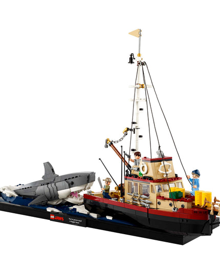 LEGO® Ideas Jaws Set for Adults with Model Shark & Boat 21350