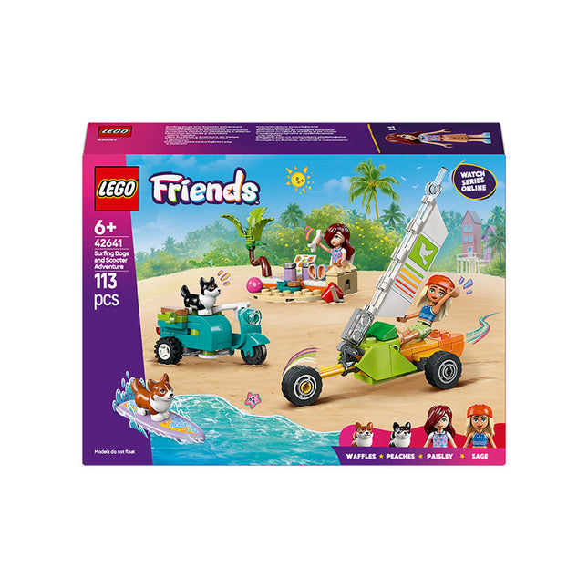 LEGO® Friends Surfing Dogs and Scooter Adventure Building Toy 42641