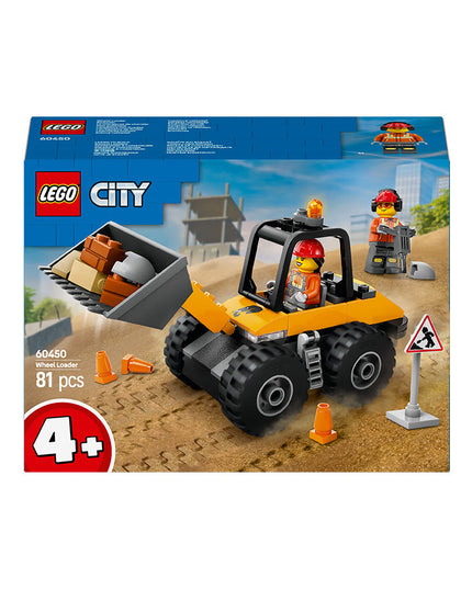 LEGO® City Yellow Construction Wheel Loader Buildable Vehicle Set 60450