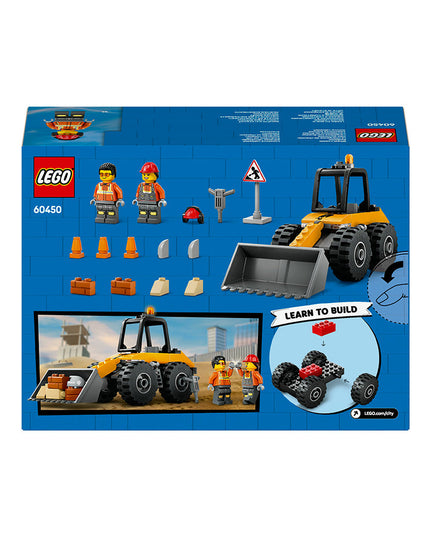 LEGO® City Yellow Construction Wheel Loader Buildable Vehicle Set 60450