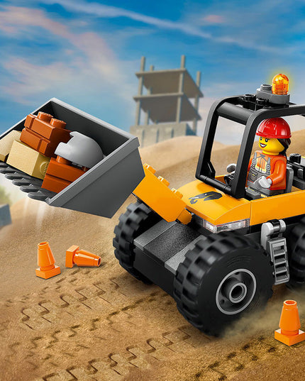 LEGO® City Yellow Construction Wheel Loader Buildable Vehicle Set 60450