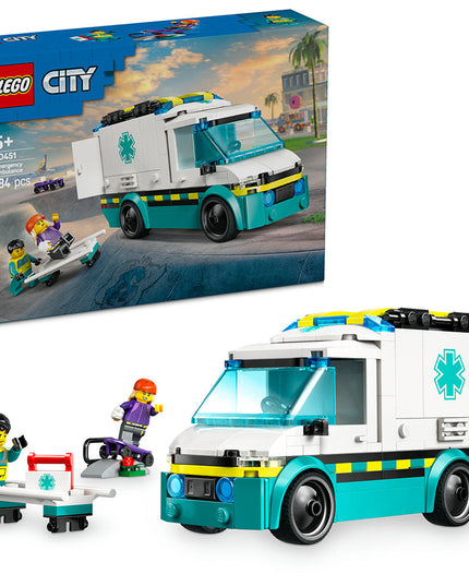 LEGO® City Emergency Ambulance Toy Truck Building Set 60451