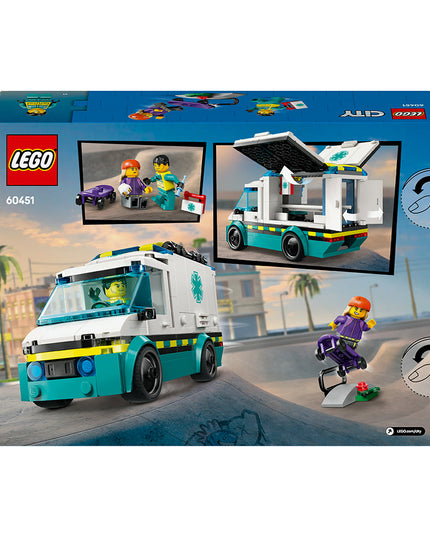 LEGO® City Emergency Ambulance Toy Truck Building Set 60451