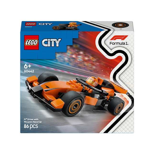 LEGO® City F1 Driver with McLaren Race Car Toy Playset 60442
