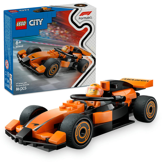 LEGO® City F1 Driver with McLaren Race Car Toy Playset 60442