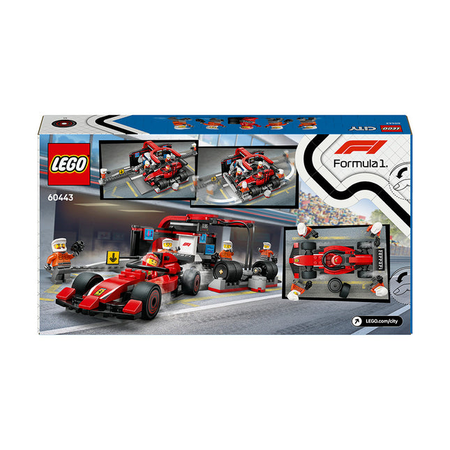 LEGO® City F1 Pit Stop & Pit Crew with Ferrari Car Toy 60443