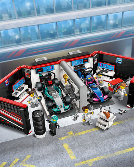 LEGO® City F1® Garage & Mercedes-AMG & Alpine Cars Set 60444