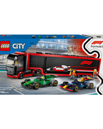 LEGO® City F1® Truck with RB20 & AMR24 F1 Cars Playset 60445