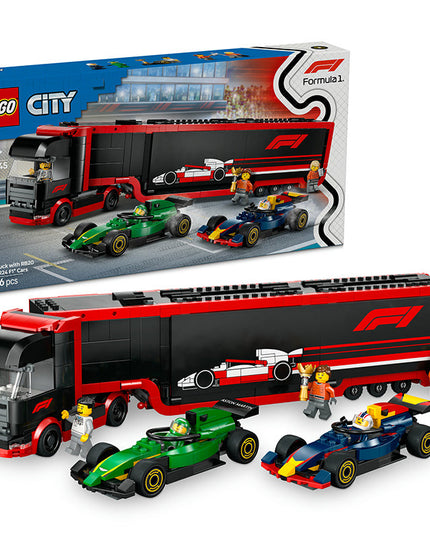 LEGO® City F1® Truck with RB20 & AMR24 F1 Cars Playset 60445