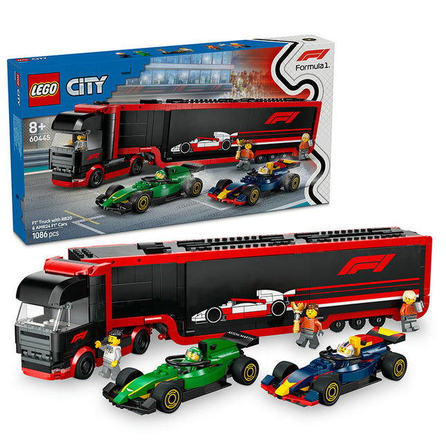 LEGO® City F1 Truck with RB20 & AMR24 F1 Cars Playset 60445
