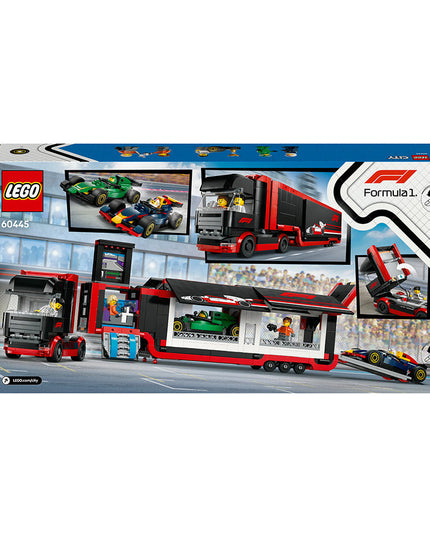 LEGO® City F1® Truck with RB20 & AMR24 F1 Cars Playset 60445