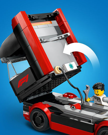 LEGO® City F1® Truck with RB20 & AMR24 F1 Cars Playset 60445