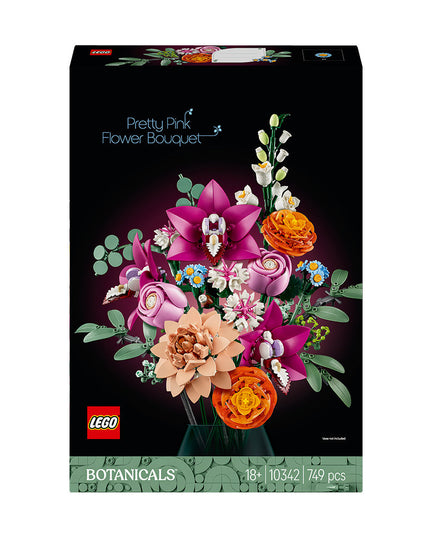 LEGO® ICONS Pretty Pink Flower Bouquet Decor Set 10342