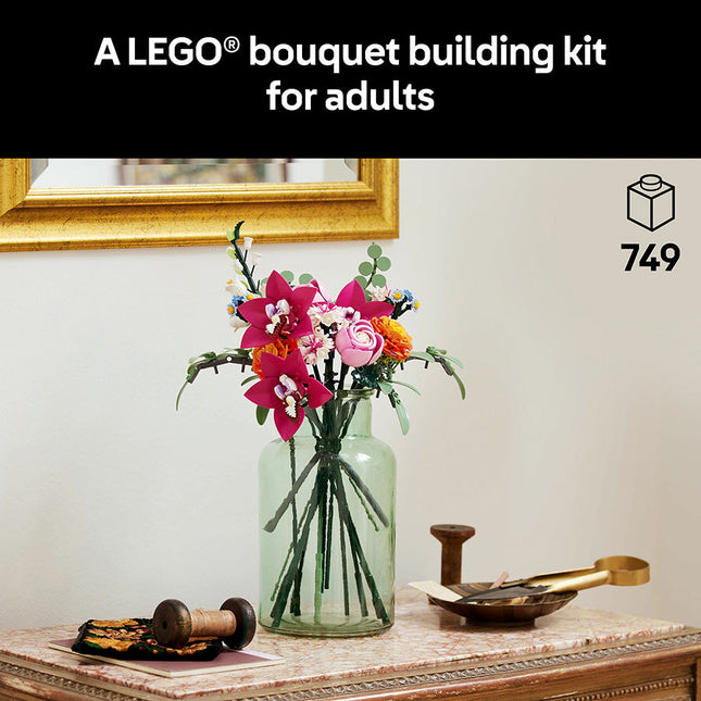 LEGO® ICONS Pretty Pink Flower Bouquet Decor Set 10342