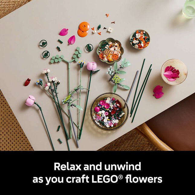 LEGO® ICONS Pretty Pink Flower Bouquet Decor Set 10342