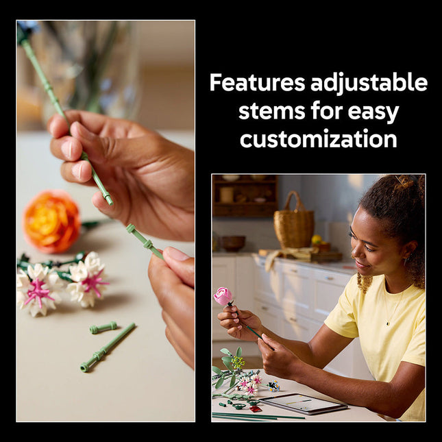 LEGO® ICONS Pretty Pink Flower Bouquet Decor Set 10342