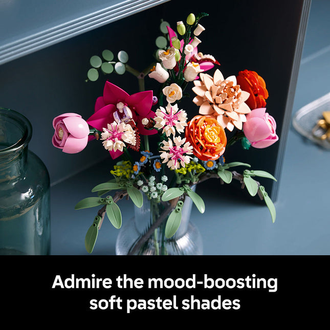 LEGO® ICONS Pretty Pink Flower Bouquet Decor Set 10342