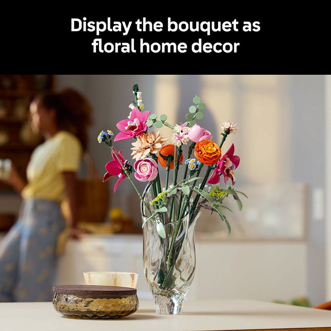 LEGO® ICONS Pretty Pink Flower Bouquet Decor Set 10342