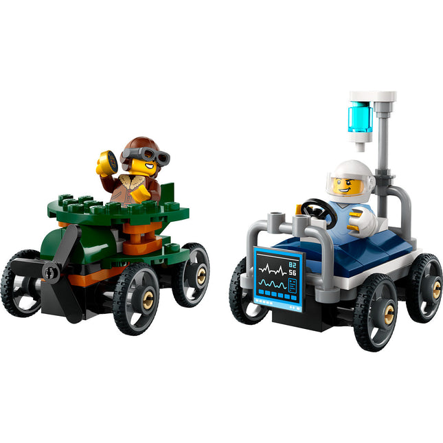 LEGO® City Aeroplane vs. Hospital Bed Race Car Pack Soapbox Racing Toy 60459