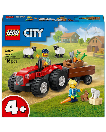 LEGO® City Red Farm Tractor with Trailer & Sheep Toys 60461