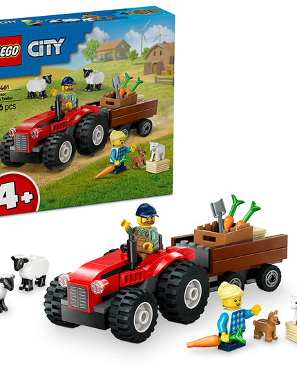 LEGO® City Red Farm Tractor with Trailer & Sheep Toys 60461