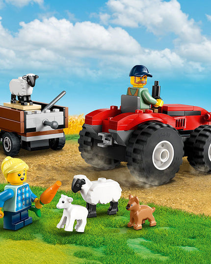 LEGO® City Red Farm Tractor with Trailer & Sheep Toys 60461