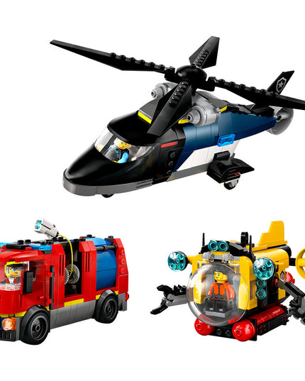 LEGO® City Helicopter, Fire Engine & Submarine Remix 60462