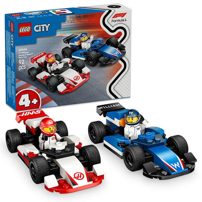LEGO® City F1 Williams Racing & Haas F1 Race Cars Set 60464
