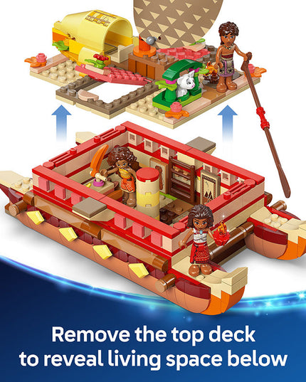 LEGO® ǀ Disney Princess™ Moana’s Adventure Canoe Fantasy Toy Model Kit 43270