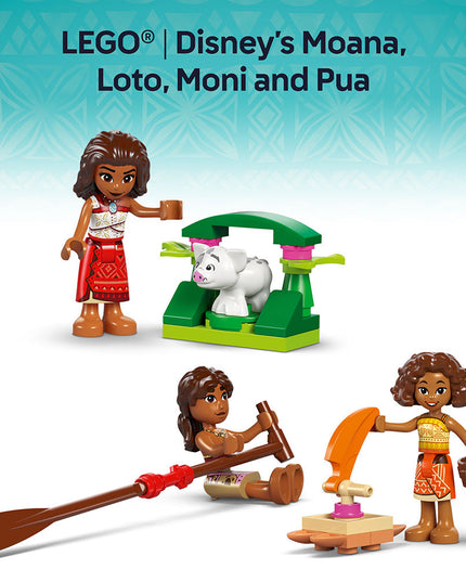 LEGO® ǀ Disney Princess™ Moana’s Adventure Canoe Fantasy Toy Model Kit 43270