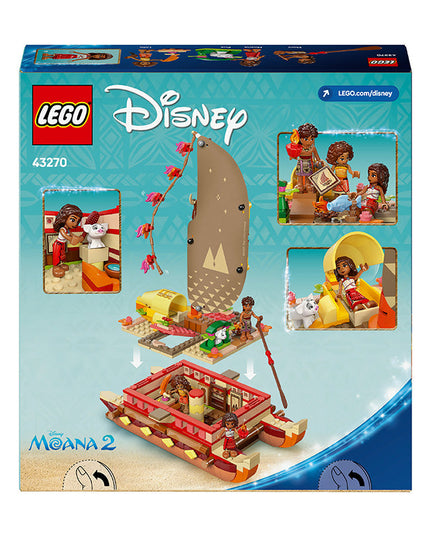 LEGO® ǀ Disney Princess™ Moana’s Adventure Canoe Fantasy Toy Model Kit 43270