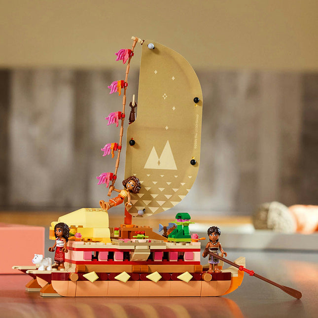 LEGO® ǀ Disney Princess™ Moana’s Adventure Canoe Fantasy Toy Model Kit 43270