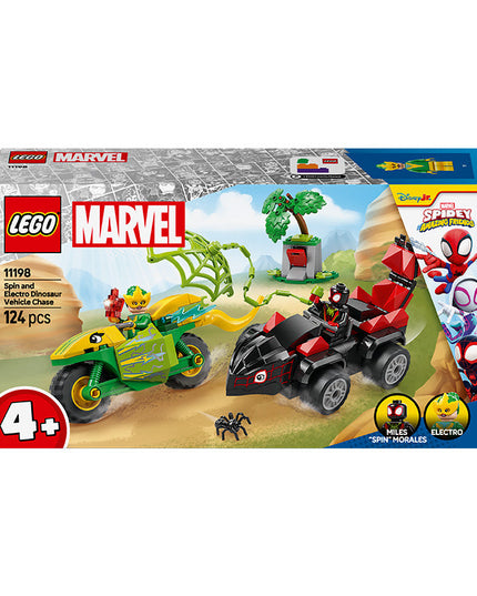 LEGO® Marvel Spidey and his Amazing Friends Spin and Electro Dinosaur Vehicle Chase 11198