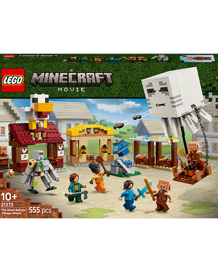 LEGO® Minecraft® The Ghast Balloon Village Attack, Gamer Gift Toy for Kids 21273