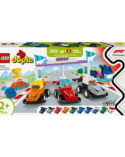 LEGO® DUPLO® Town F1® Team Race Cars & Drivers Building Toy for Family Fun 10445