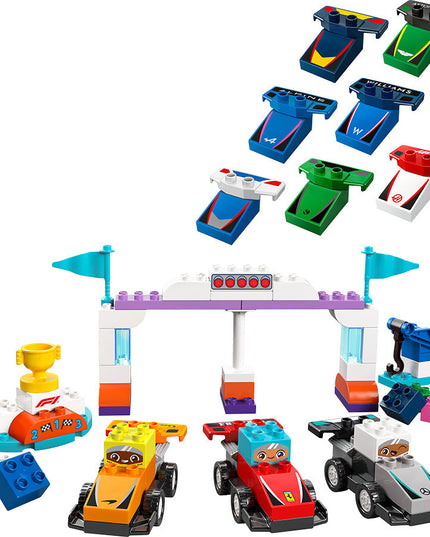 LEGO® DUPLO® Town F1® Team Race Cars & Drivers Building Toy for Family Fun 10445