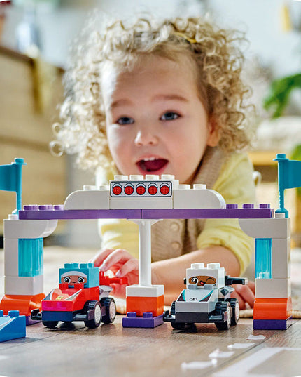 LEGO® DUPLO® Town F1® Team Race Cars & Drivers Building Toy for Family Fun 10445