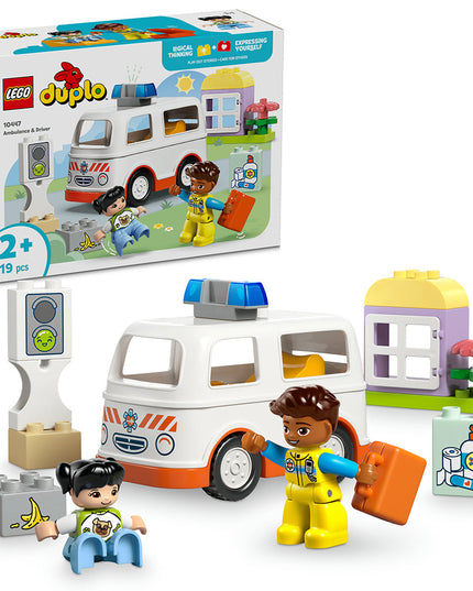 LEGO® DUPLO® Ambulance & Driver, Toddler Learning Toys 10447