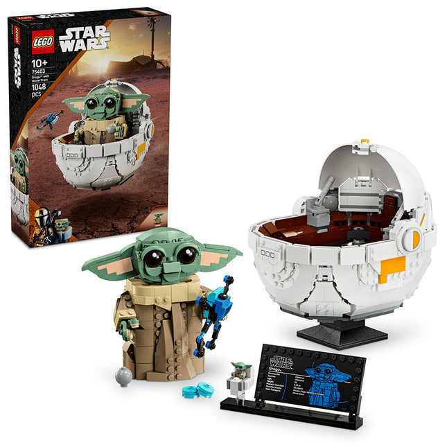 LEGO® Star Wars™ Grogu with Hover Pram Building Toy 75403