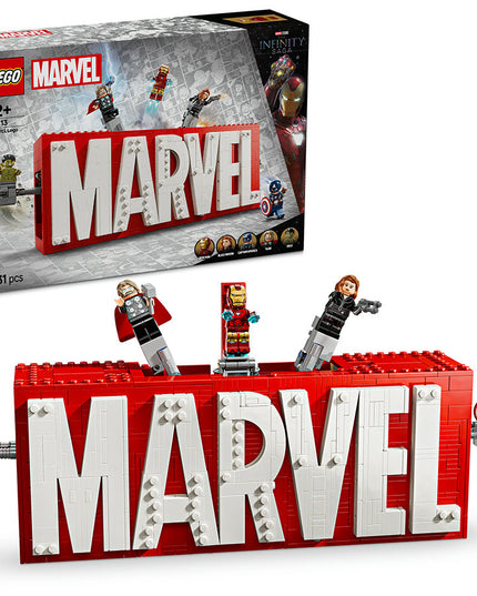 LEGO® Marvel: MARVEL Logo & Minifigures Building Toy 76313