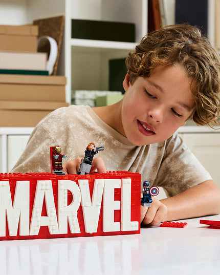 LEGO® Marvel: MARVEL Logo & Minifigures Building Toy 76313