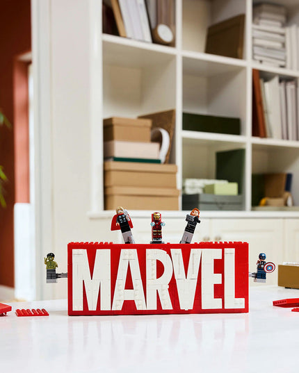 LEGO® Marvel: MARVEL Logo & Minifigures Building Toy 76313