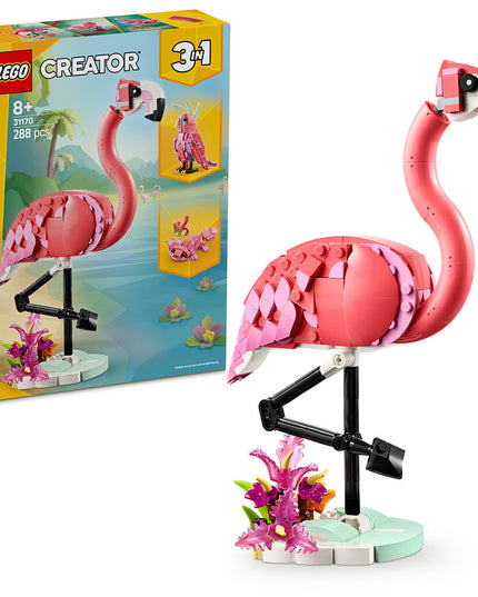 LEGO® Creator 3in1 Wild Animals: Pink Flamingo Animal Toy Playset 31170