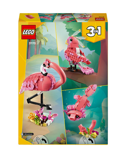 LEGO® Creator 3in1 Wild Animals: Pink Flamingo Animal Toy Playset 31170