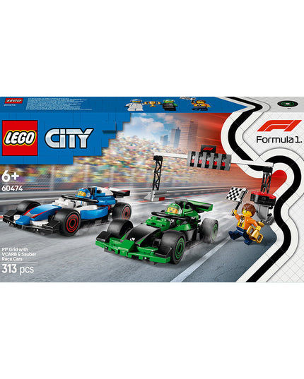 LEGO® City F1® Grid with VCARB & Sauber Race Cars Toy Vehicle Set 60474