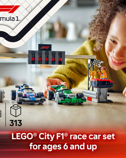 LEGO® City F1® Grid with VCARB & Sauber Race Cars Toy Vehicle Set 60474