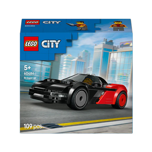 LEGO® City EV Supercar Toy Building Kit and Minifigure 60486